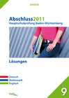 Buchcover Pauker. Die Lernhilfen / Hauptschulprüfung Baden-Württemberg Abschluss 2011 - Lösungen