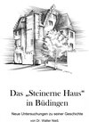 Buchcover Büdinger Häusermonografie / Das "Steinerne Haus" in Büdingen