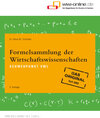 Buchcover Formelsammlung der Wirtschaftswissenschaften