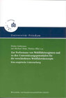 Buchcover Zur Performanz von Wohlfahrtsregimen und zu den Unterstützungspotentialen für die verschiedenen Wohlfahrtskonzepte