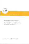 Buchcover Optimality theory and minimalism