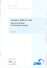 Buchcover Standard DWA-A 704E Operating Methods for Wastewater Analysis