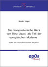 Buchcover Das kompositorische Werk von Dinu Lipatti als Teil der europäischen Moderne