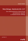 Buchcover Watchblogs: Medienkritik 2.0?