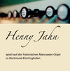 Buchcover Henny Jahn spielt auf der historischen Marcussen-Orgel