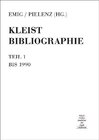 Buchcover Kleist-Bibliographie
