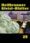 Buchcover Heilbronner Kleist-Blätter 25