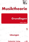 Buchcover Grundlagen Musiktheorie Band 1 Lösungen