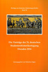 Buchcover Die Vorträge der 74. deutschen Studentenhistorikertagung Dresden 2014