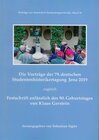 Buchcover Die Vorträge der 79. deutschen Studentenhistorikertagung