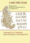 Buchcover Libri Pretiosi - Mitteilungen der Bibliophilen Gesellschaft Trier e.V. 18. Jahrgang, 2015