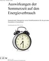 Buchcover Auswirkungen der Sommerzeit auf den Energieverbrauch