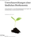 Buchcover Umweltauswirkungen einer ländlichen Bioökonomie