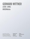 Buchcover Gerhard Wittner