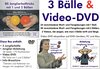 Buchcover Video-DVD "80 Jonglierballtricks mit 1 und 2 Bällen" plus Broschüre "Demenz und Alzheimer vorbeugen mit Jonglieren" plus