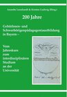 Buchcover 200 Jahre Gehörlosen- und Schwerhörigenpädagogen(aus)bildung in Bayern