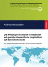 Buchcover Die Wirkung von sozialen Institutionen auf geschlechtsspezifische Ungleichheit auf dem Arbeitsmarkt