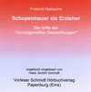 Buchcover Schopenhauer als Erzieher