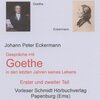 Buchcover Gespräche mit Goethe in den letzten Jahren seines Lebens