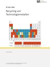 Buchcover Recycling von Technologiemetallen