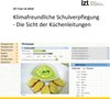 Buchcover Klimafreundliche Schulverpflegung - Die Sicht der Küchenleitungen