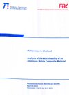 Buchcover Analysis of the machinability of an aluminium matrix composite material