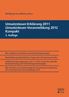 Buchcover Umsatzsteuer-Erklärung 2011/Umsatzsteuer-Voranmeldung 2012 Kompakt, 3. Auflage