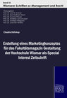 Buchcover Erstellung eines Marketingkonzeptes für das Fakultätsmagazin Gestaltung der Hochschule Wismar als Special Interest Zeits