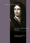 Buchcover 10. und 11. Leibniz-Festtage 2013/2014