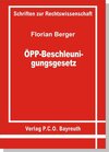 Buchcover ÖPP-Beschleunigungsgesetz