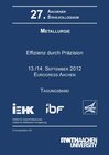 Buchcover 27. Aachener Stahlkolloquium Metallurgie Effizienz durch Präzision
