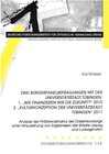 Buchcover Zwei Bürgerpanelbefragungen mit der Universitätsstadt Tübingen: 1."Wie finanzieren wir die Zukunft?" 2010 2."Kulturkonze