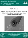 Buchcover LASER-Propulsion of Microparticles in Liquid-Filled Hollow-Core Photonic-Crystal Fibers - Going against the Flow -