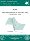 Buchcover Über analoge Modelle der Gravitation in der nichtlinearen Optik