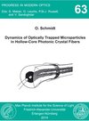 Buchcover Dynamics of optically trapped microparticles in hollow-core photonic crystal fibers