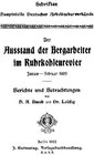 Buchcover Der Ausstand der Bergarbeiter im Ruhrkohlerevier Januar-Februar 1905, eBook (Faksimilie)