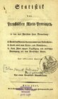 Buchcover Statistik der Preußischen Rhein-Provinzen in den drei Perioden ihrer Verwaltung, Köln 1817, eBook (Faksimilie)