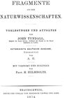 Buchcover Fragmente aus den Naturwissenschaften. Vorlesungen und Aufsätze, Braunschweig 1874, eBook, Volltext