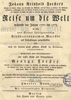 Buchcover Johann Reinhold Forster`s Reise um die Welt während den Jahren 1772 bis 1775, Haude und Spener, Berlin 1780, Zweeter Ban