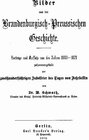 Buchcover Bilder aus der Brandenburgisch-Preussischen Geschichte, Berlin 1875, eBook, Faksimile