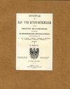 Buchcover Inventar der Bau- und Kunst-Denkmäler in der Provinz Brandenburg, Berlin 1885.