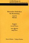 Buchcover Historisches Ortslexikon für Brandenburg, Teil VI Barnim