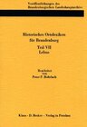 Buchcover Historisches Ortslexikon für Brandenburg, Teil VII, Lebus