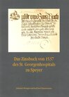 Buchcover Das Zinsbuch von 1537 des St. Georgenhospitals zu Speyer