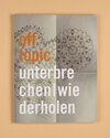 Buchcover off topic #3 Unterbrechen / Wiederholen
