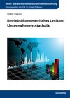 Buchcover Betriebsökonometrisches Lexikon: Unternehmensstatistik