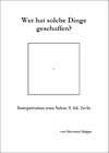 Buchcover Wer hat solche Dinge geschaffen