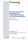 Buchcover Beitrag zur numerischen Beschreibung des funktionellen Verhaltens von Piezoverbundmodulen