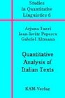 Buchcover Quantitative Anlaysis of Italian Texts