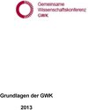 Buchcover Grundlagen der GWK - 2013